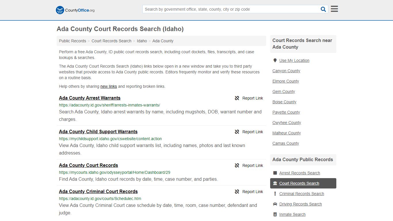 Court Records Search - Ada County, ID (Adoptions, Criminal ...